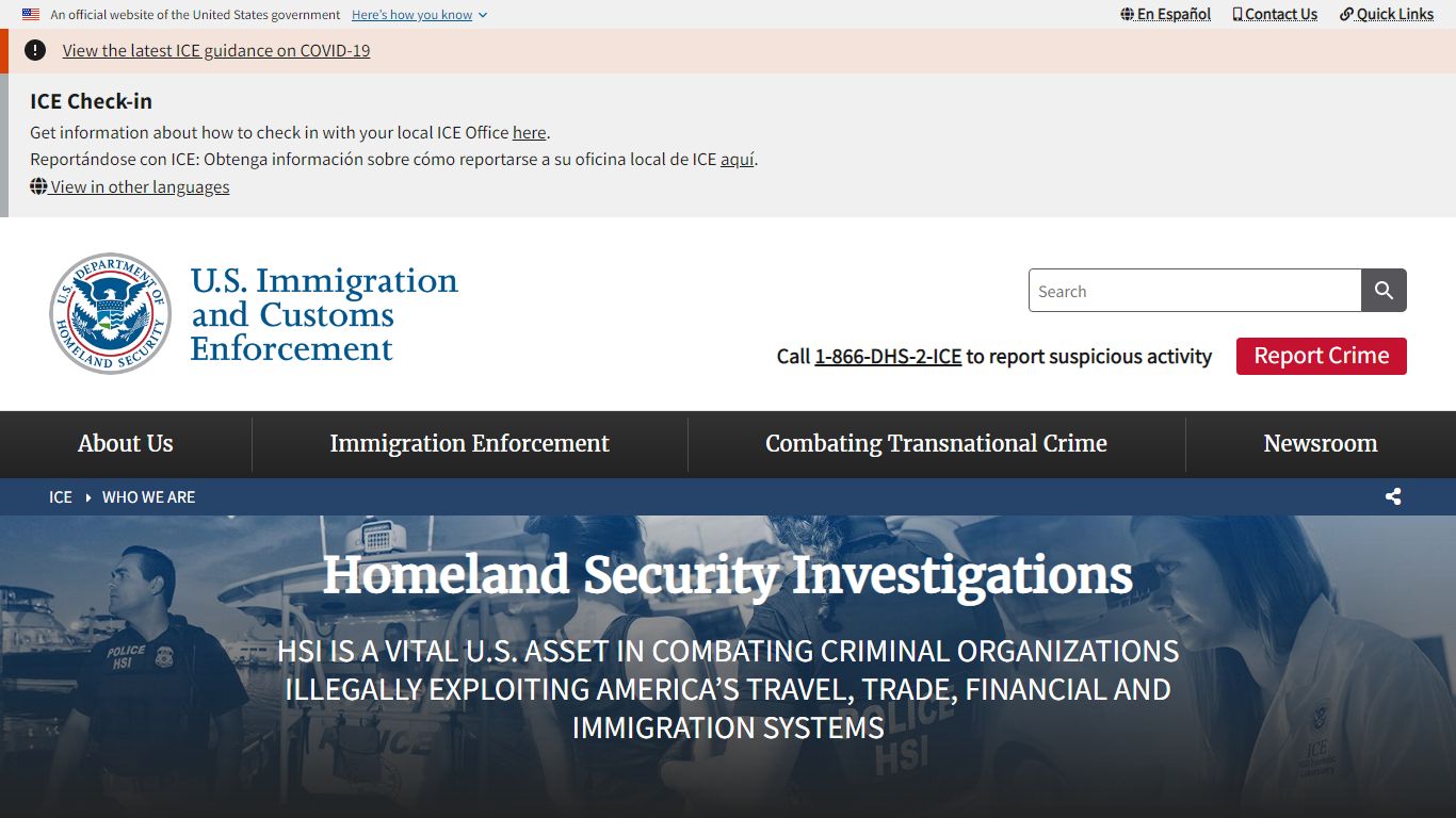 Homeland Security Investigations | ICE